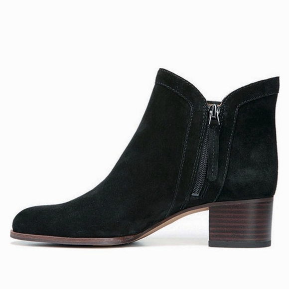 Franco Sarto Black Suede Bootie - Picture 3 of 11